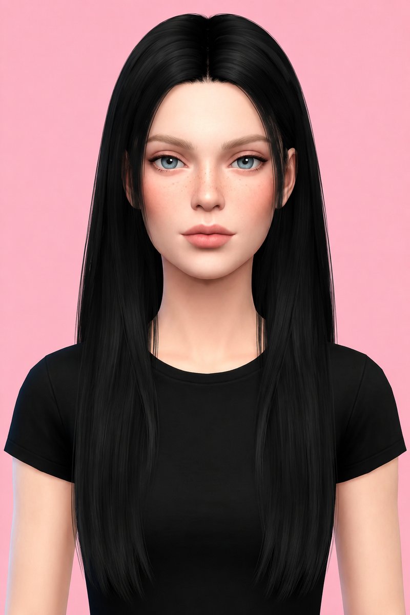 Fhair 04 custom content (CC) for Sims 4 by nickname_sims4