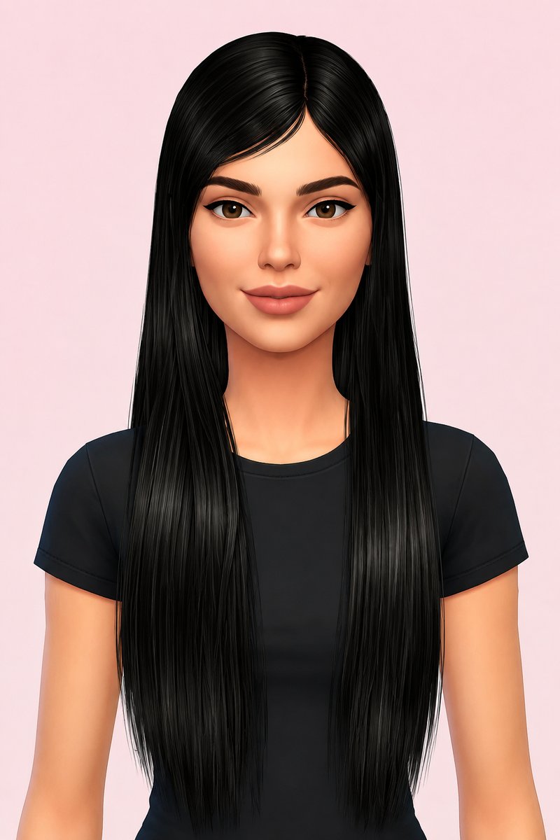 Fhair 03 custom content (CC) for Sims 4 by nickname_sims4