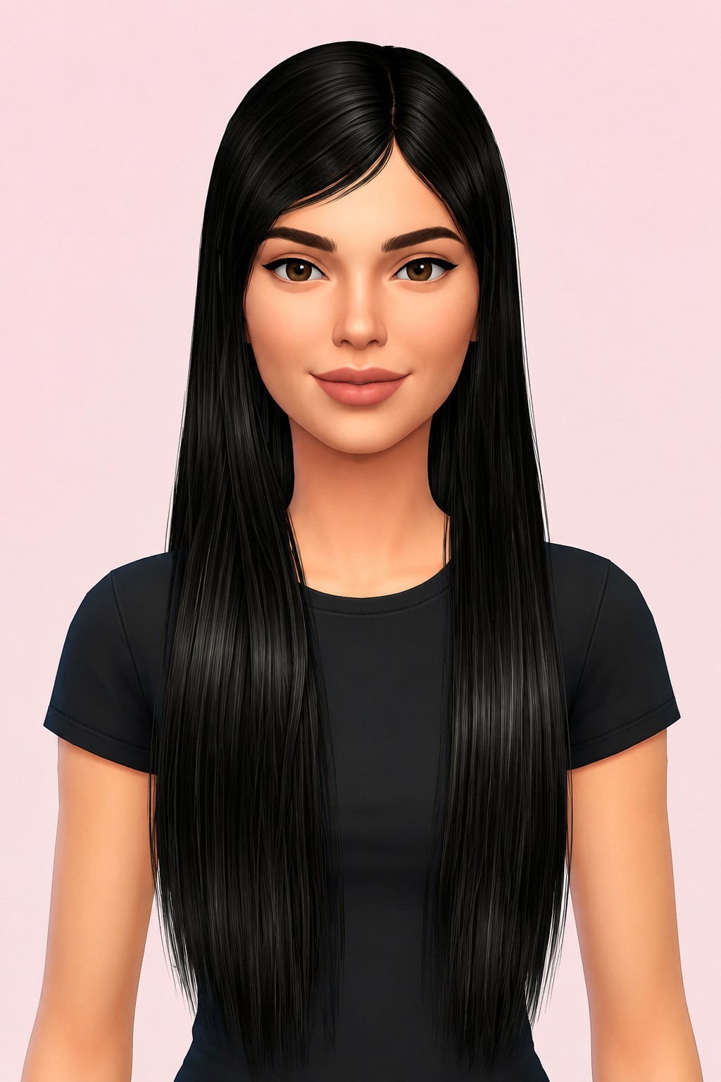 Fhair 03 custom content (CC) for Sims 4 by nickname_sims4