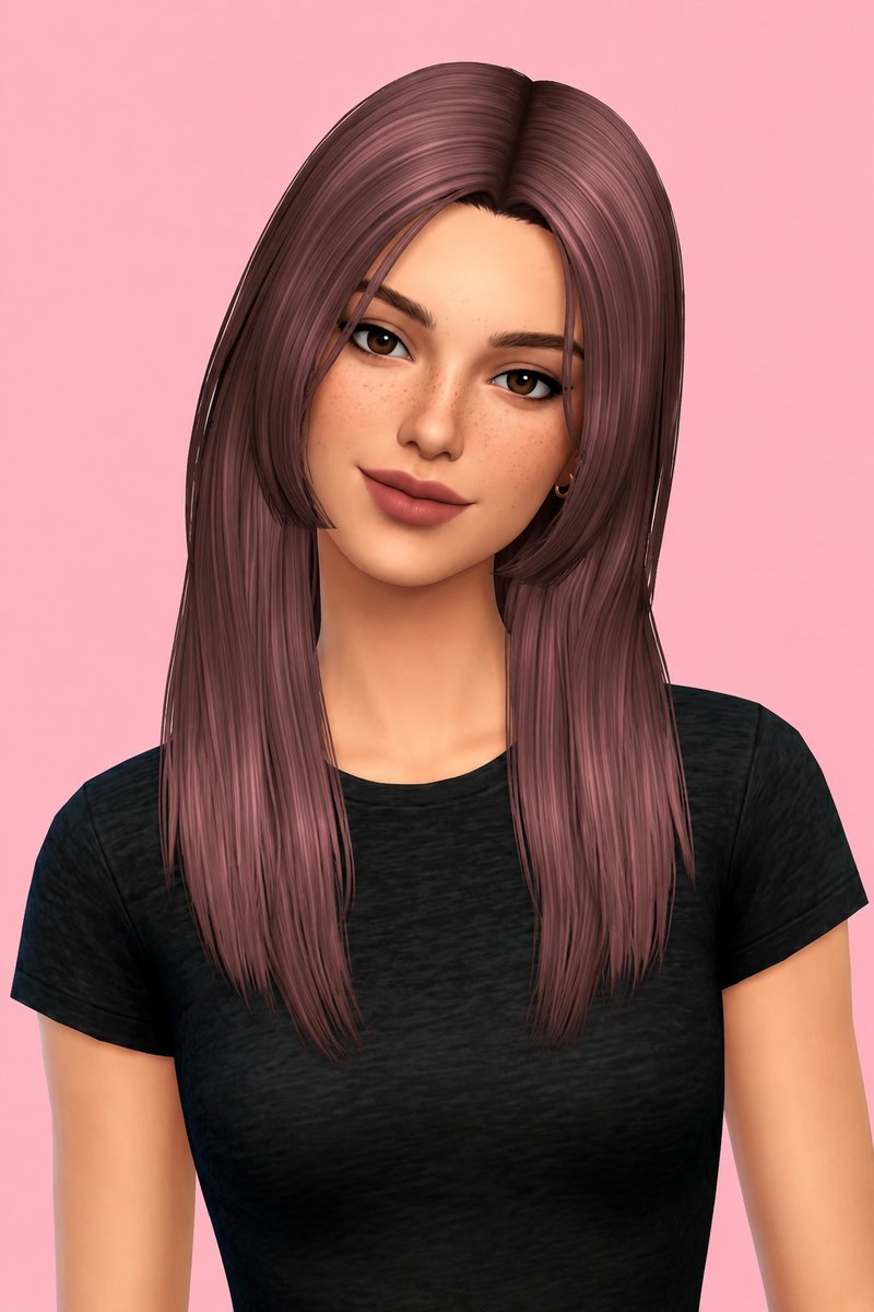 Fhair 02 V1 custom content (CC) for Sims 4 by nickname_sims4