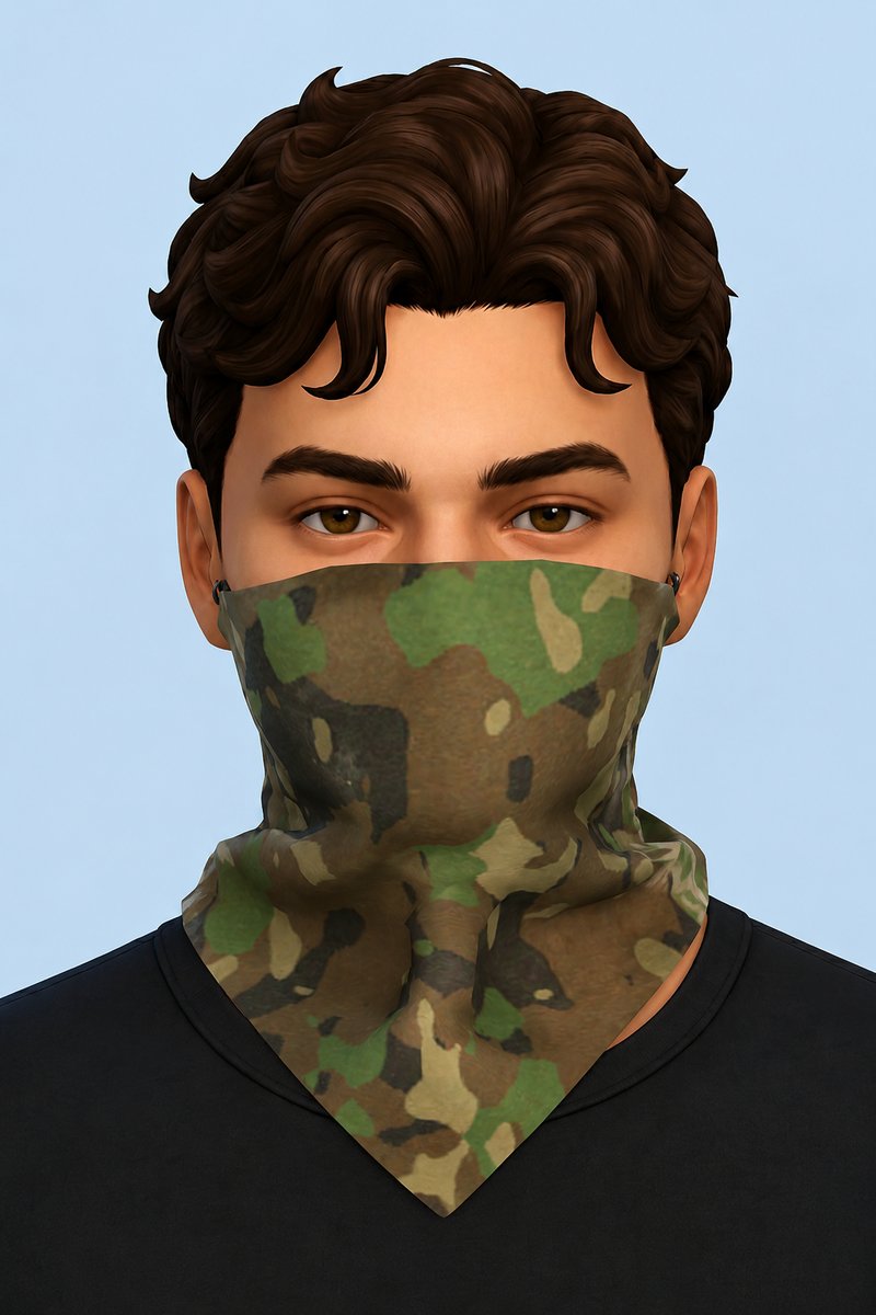 Urban techwear_face mask ver2 custom content (CC) for Sims 4 by nickname_sims4