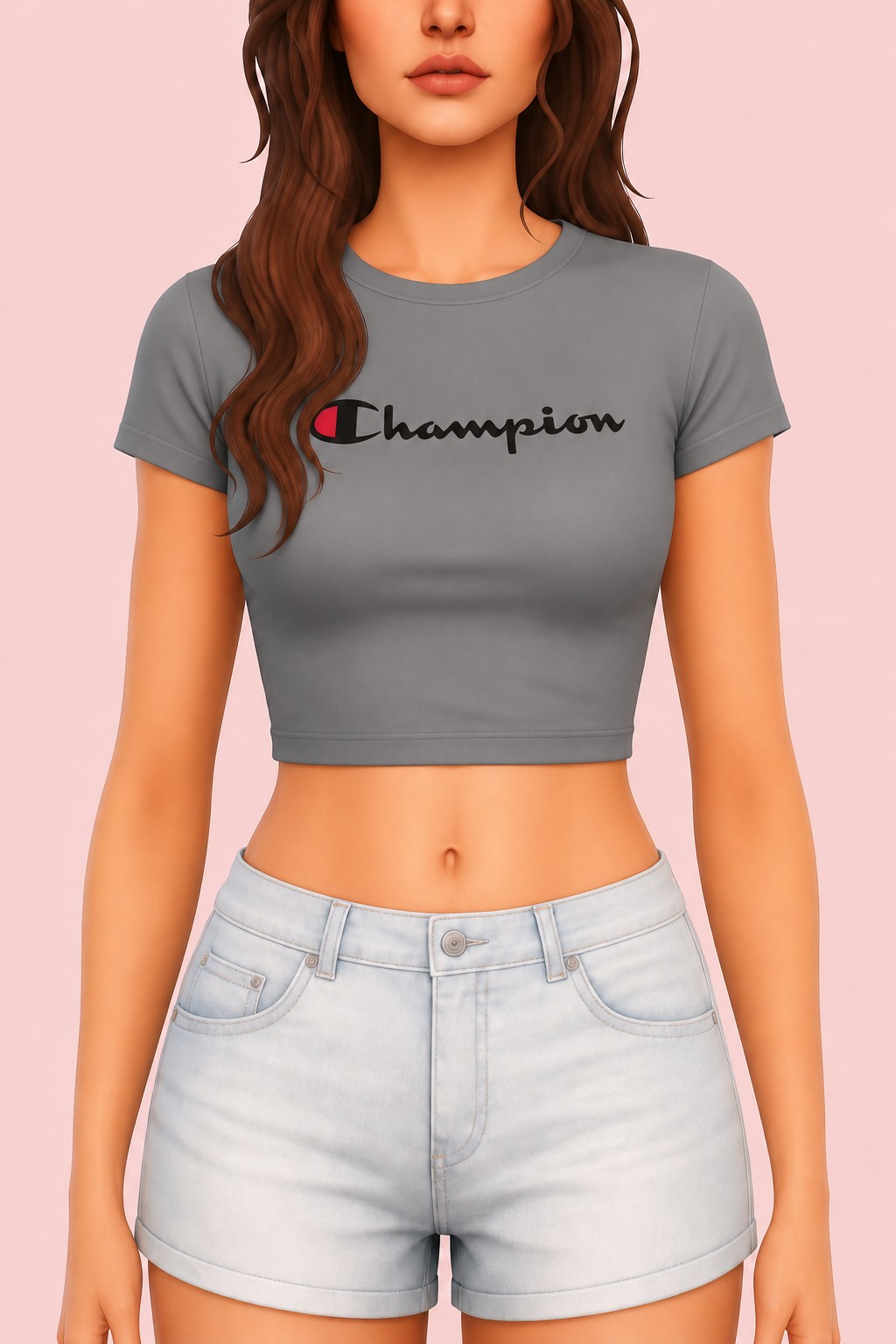 new wave top rogo custom content (CC) for Sims 4 by nickname_sims4