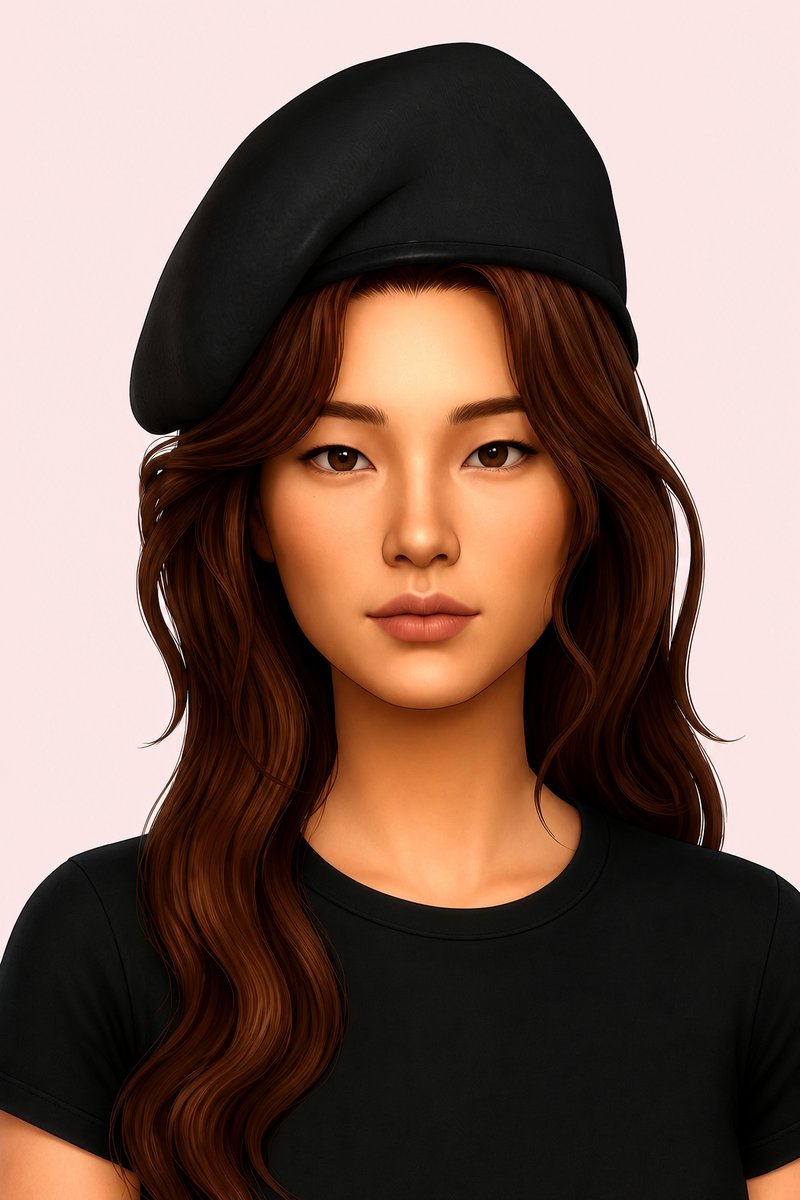beret hat custom content (CC) for Sims 4 by nickname_sims4