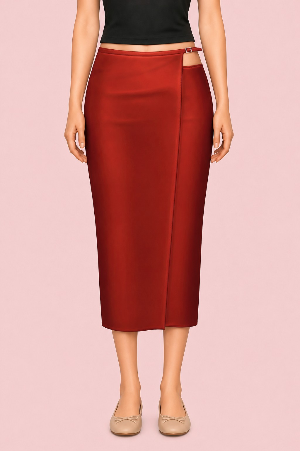 bella midi skirt custom content (CC) for Sims 4 by arethabee