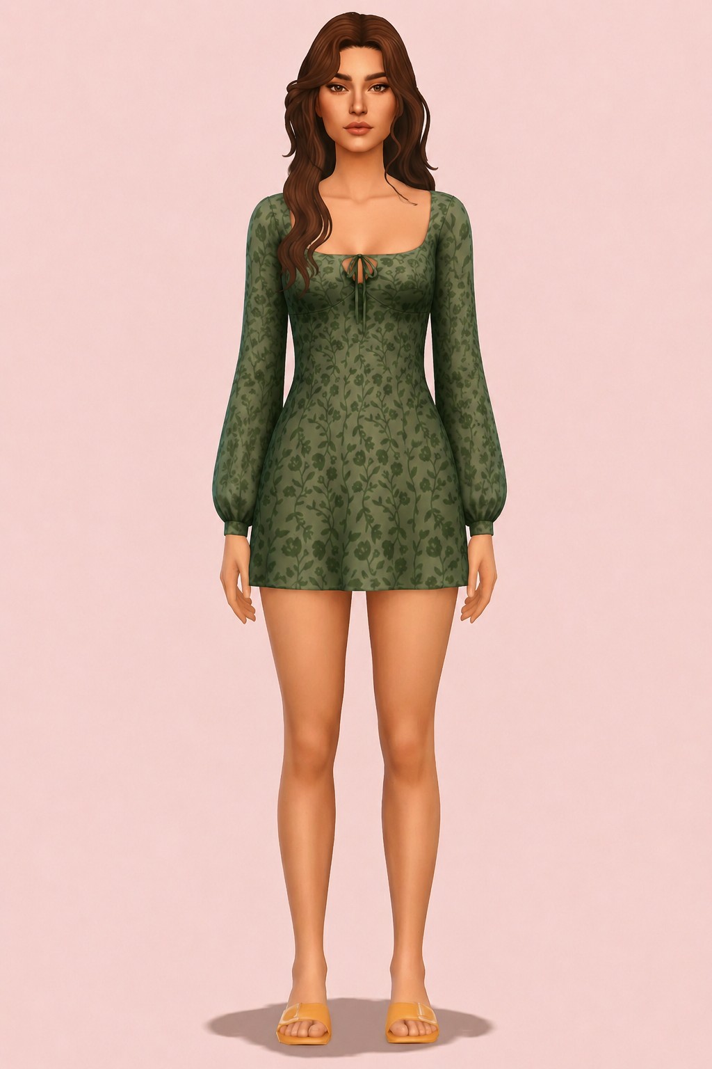 Vanessa Dress custom content (CC) for Sims 4 by arethabee