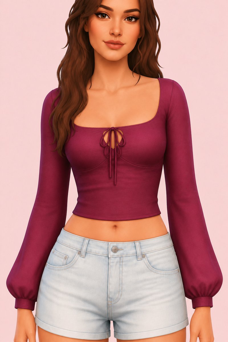 Vanessa Top custom content (CC) for Sims 4 by arethabee