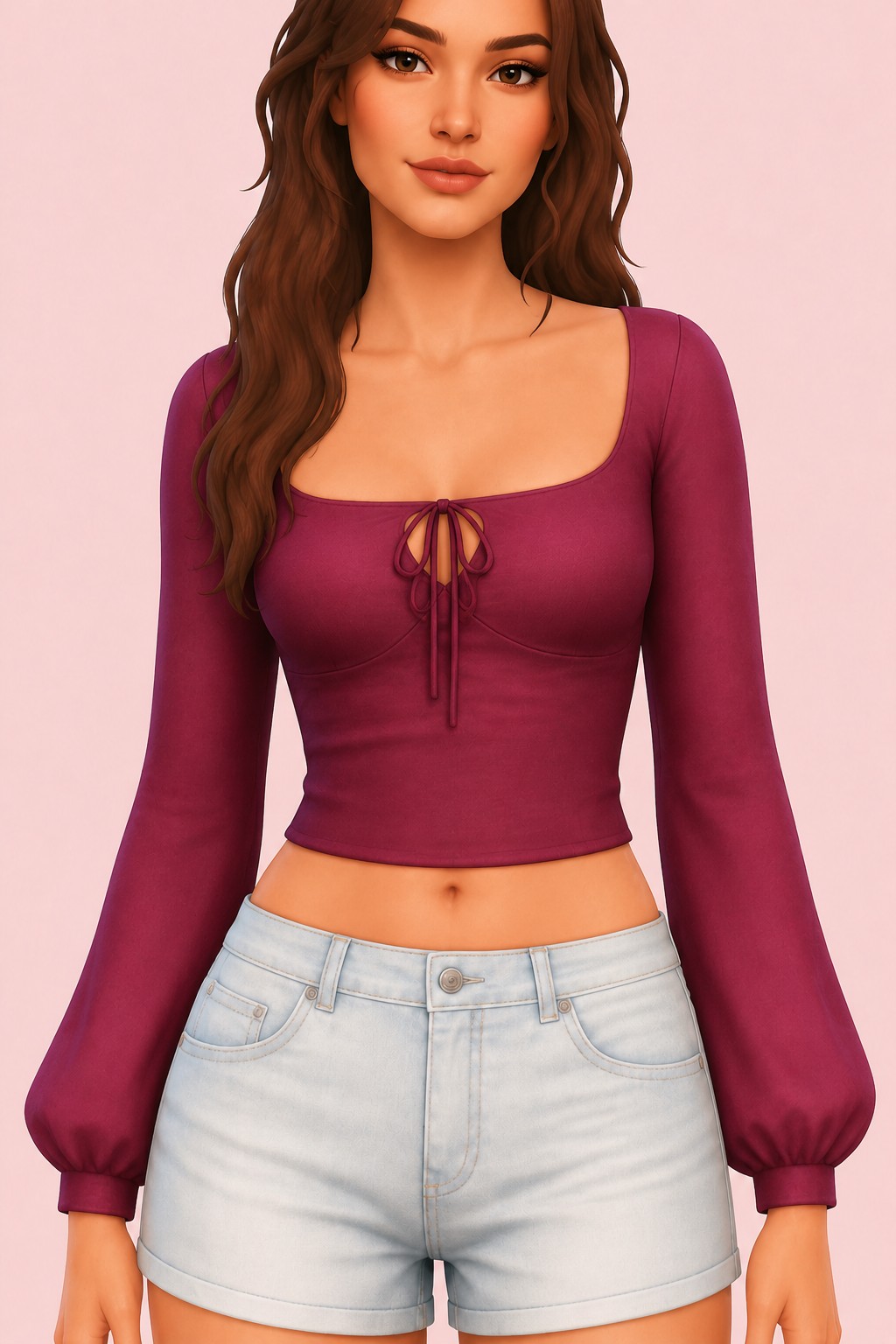 Vanessa Top custom content (CC) for Sims 4 by arethabee