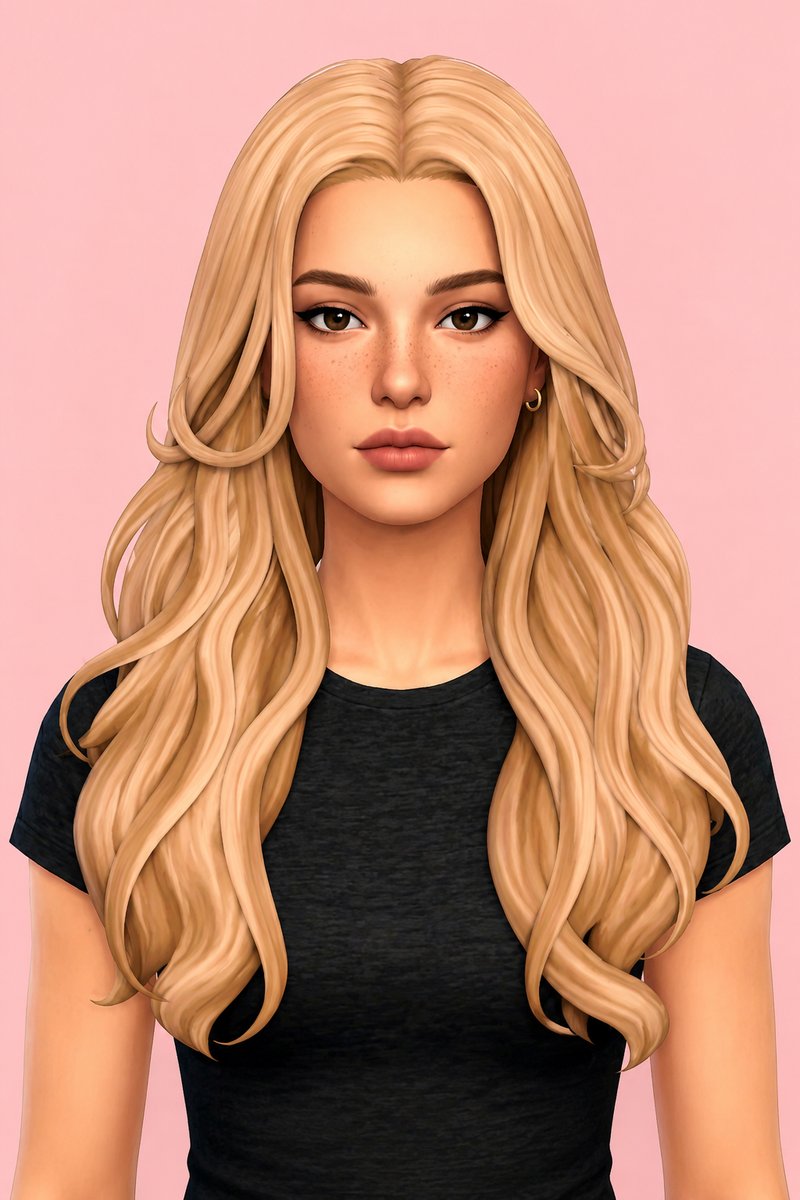 eliana hair 🌺 custom content (CC) for Sims 4 by arethabee