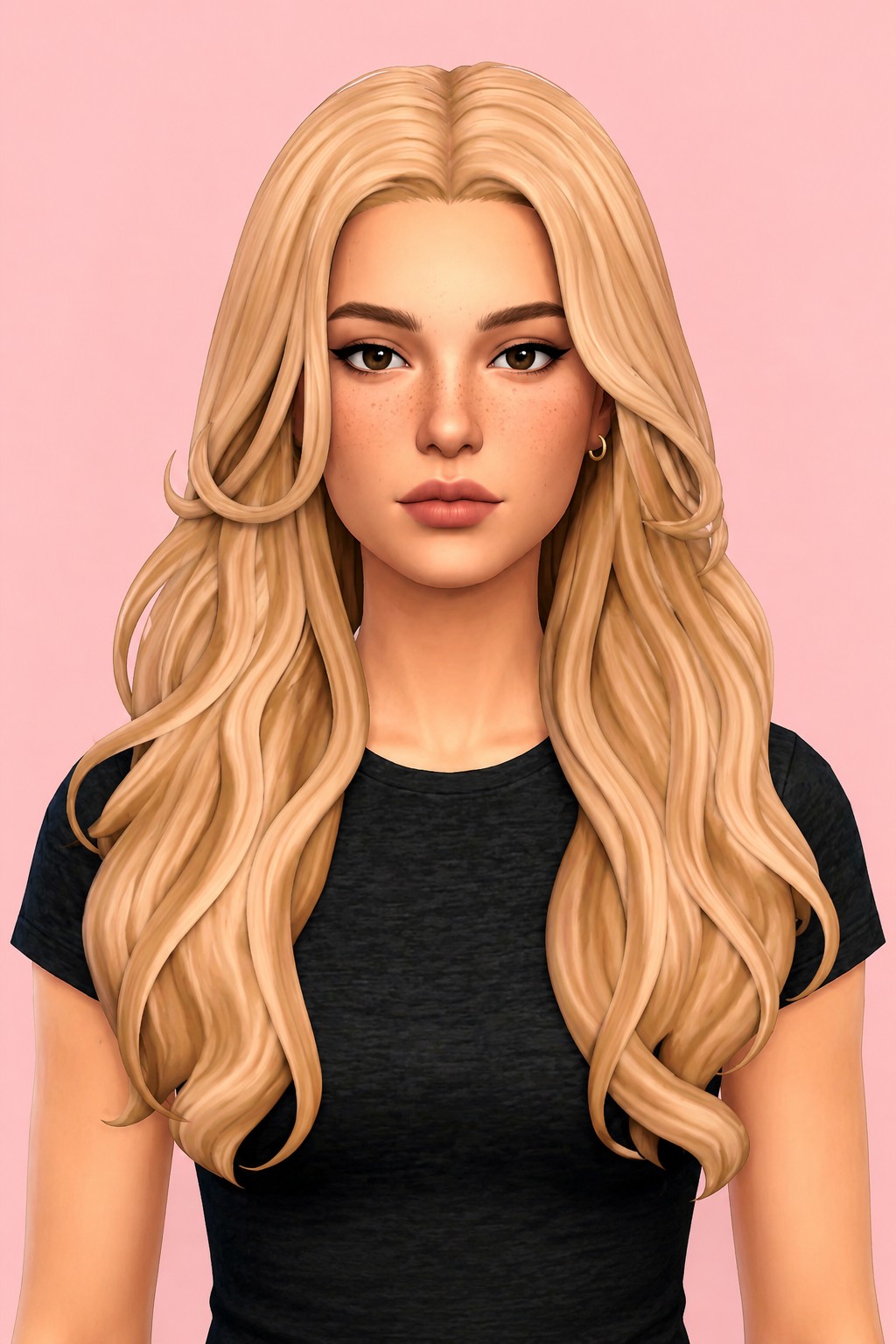 eliana hair 🌺 custom content (CC) for Sims 4 by arethabee