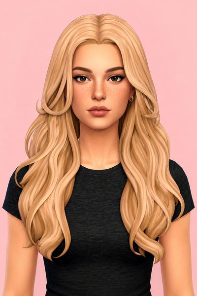 eliana hair 🌺 custom content (CC) for Sims 4 by arethabee
