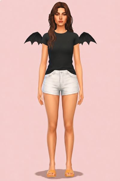 Bat Wings custom content (CC) for Sims 4 by nolansims