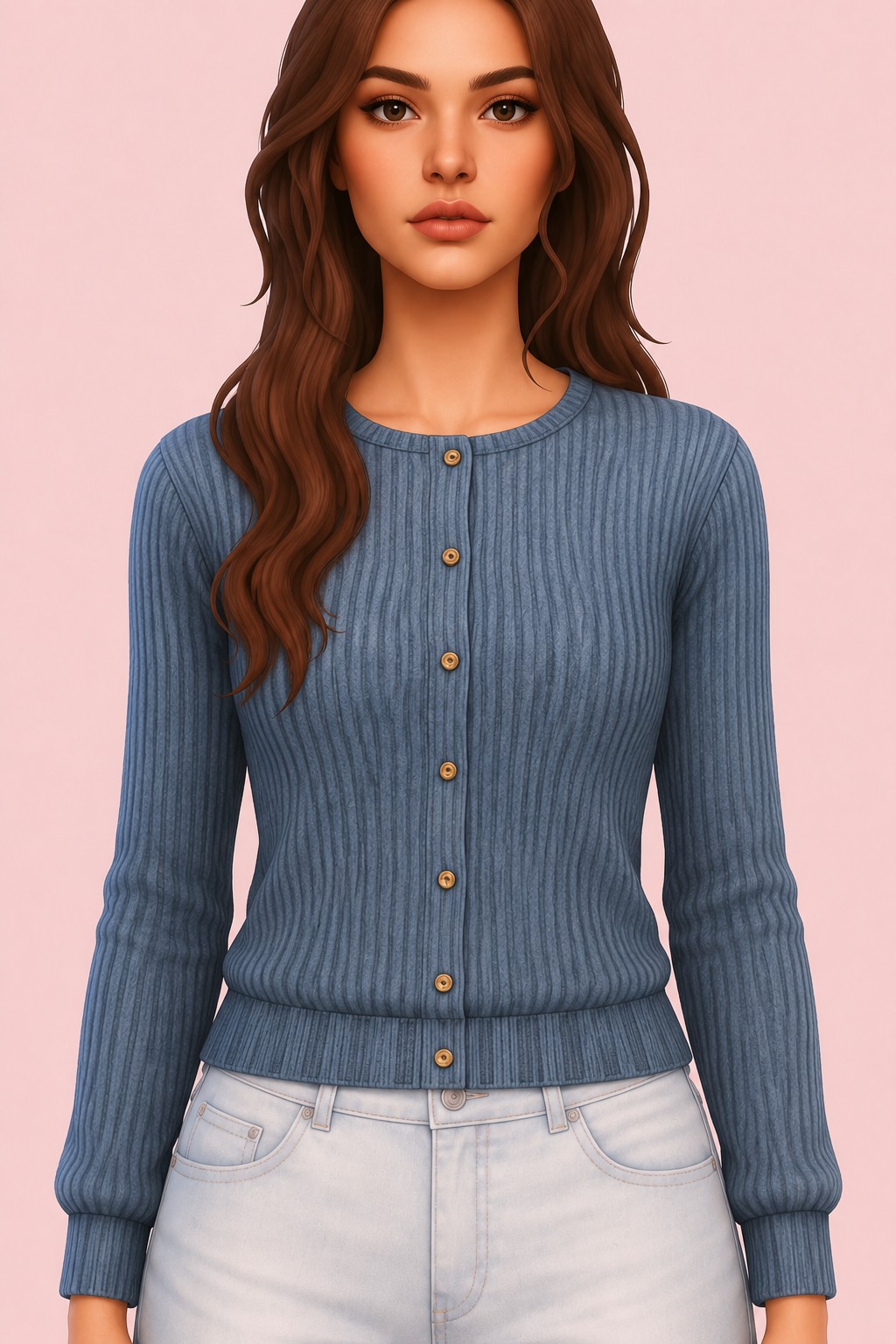 Acorn Cardigan custom content (CC) for Sims 4 by nolansims