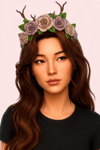 Crown of Horns custom content (CC) for Sims 4 by nolansims