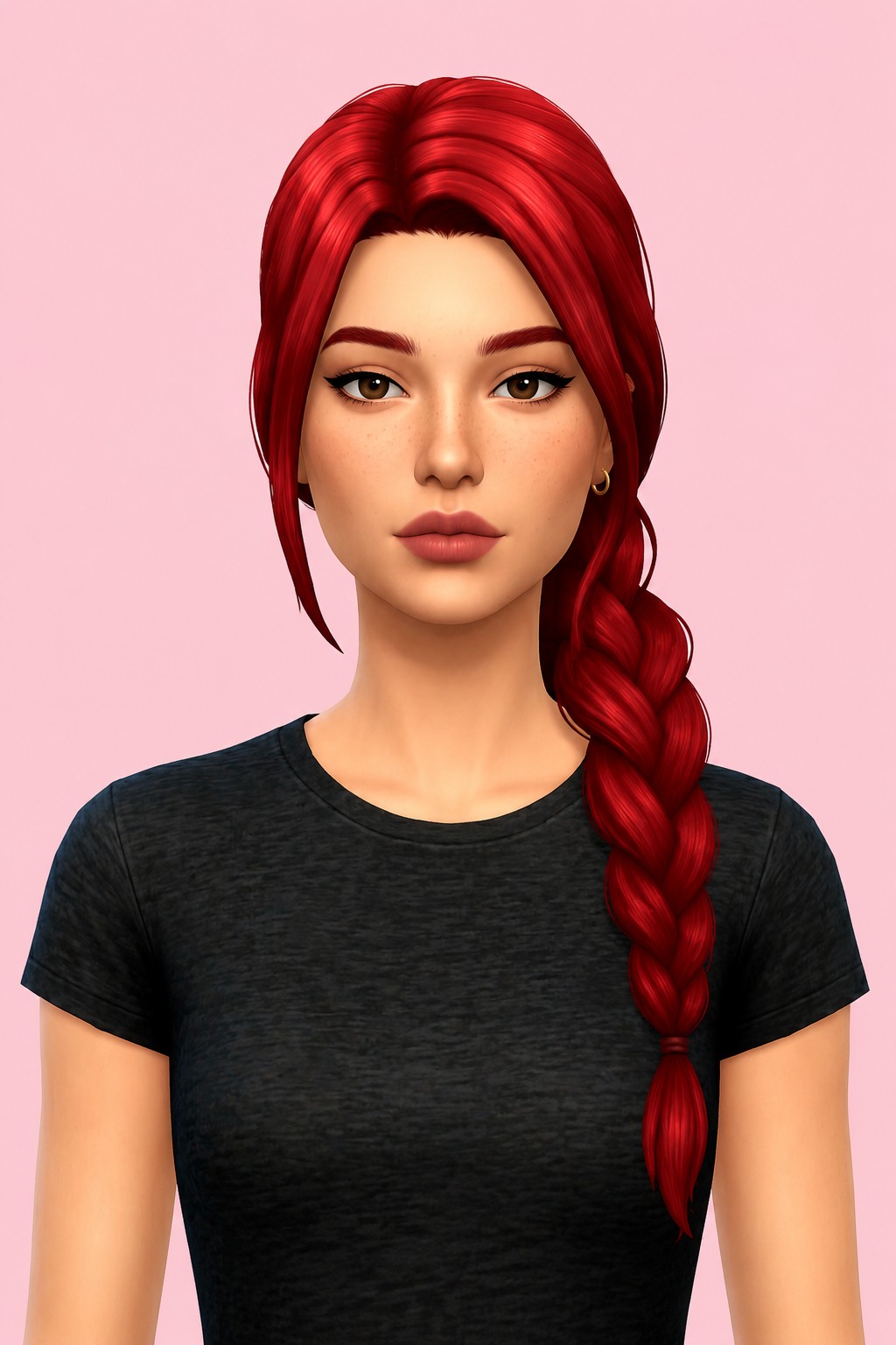 Down & Loose Hair custom content (CC) for Sims 4 by nolansims