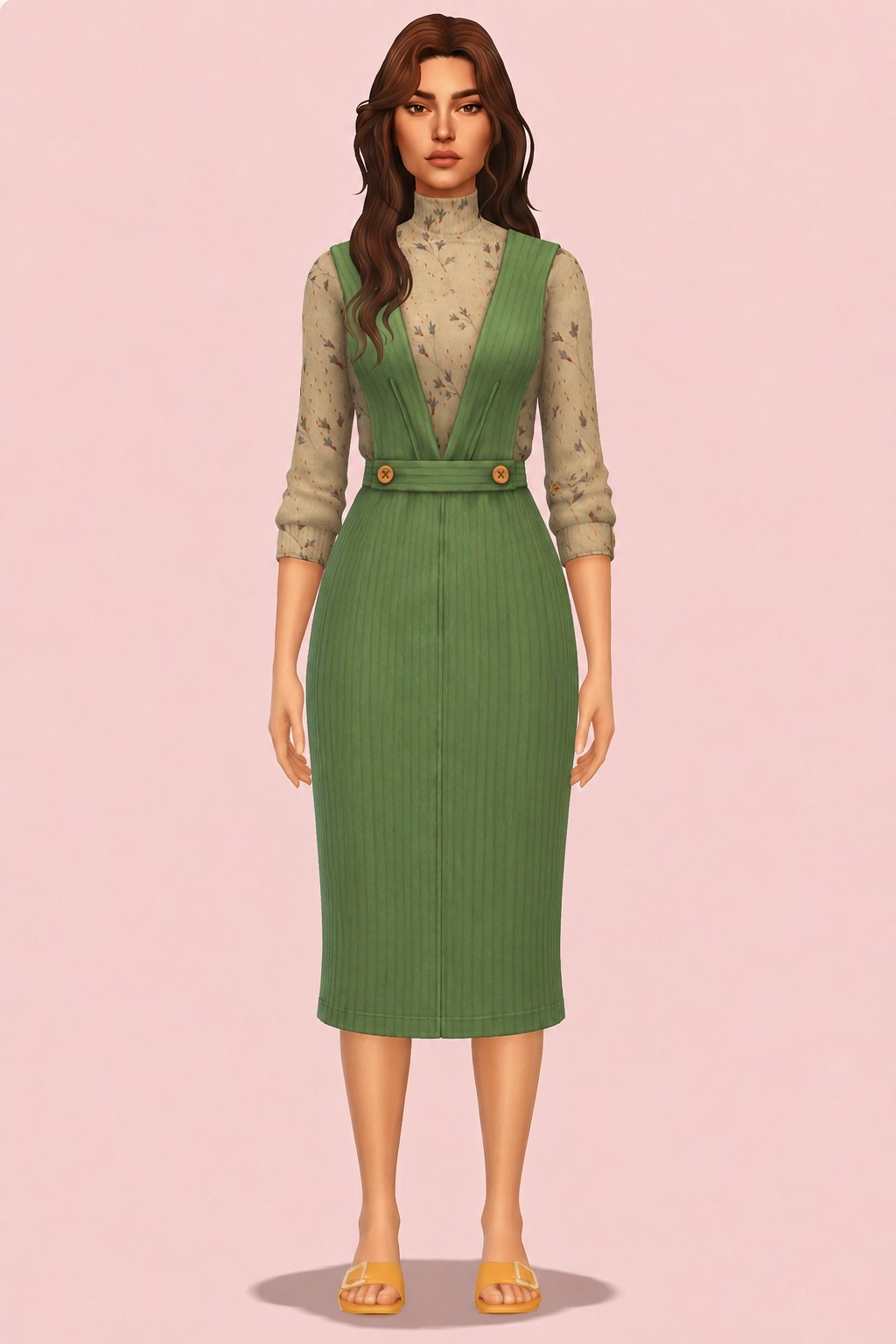 Fireside Fancy Pinafore custom content (CC) for Sims 4 by nolansims