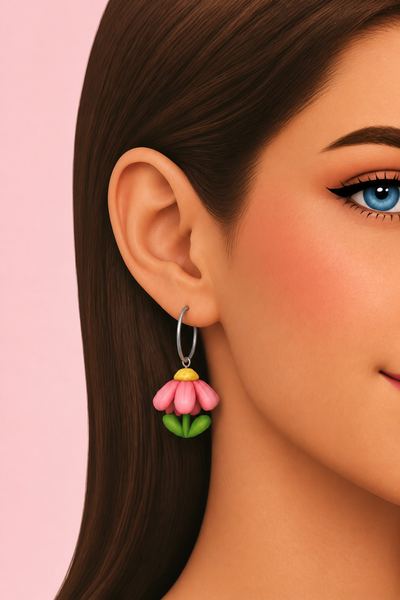 Floral Earrings Lilypad custom content (CC) for Sims 4 by nolansims