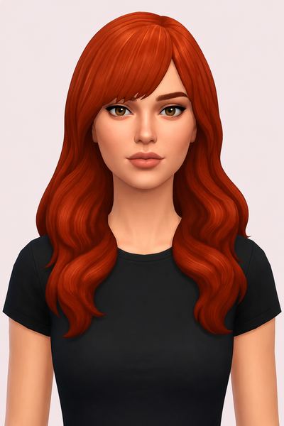 Florence Hair custom content (CC) for Sims 4 by nolansims
