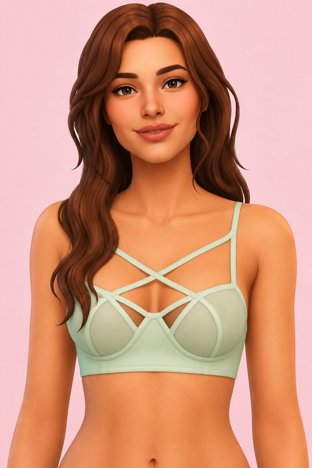 Fruit of the Bloom Bra custom content (CC) for Sims 4 by nolansims