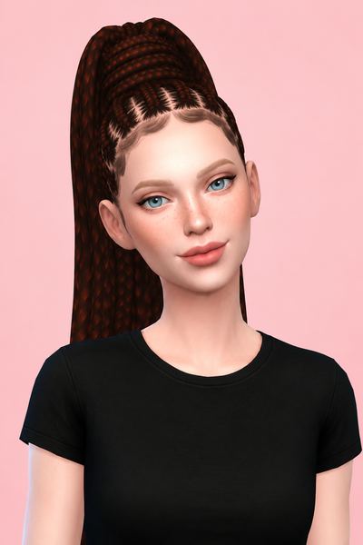 Goddess Braids custom content (CC) for Sims 4 by nolansims