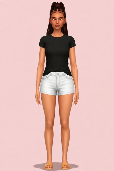 Goddess Dreads custom content (CC) for Sims 4 by nolansims