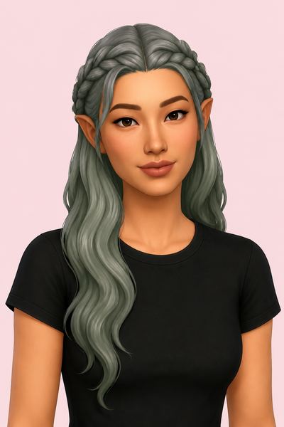 Lavellan Braids custom content (CC) for Sims 4 by nolansims