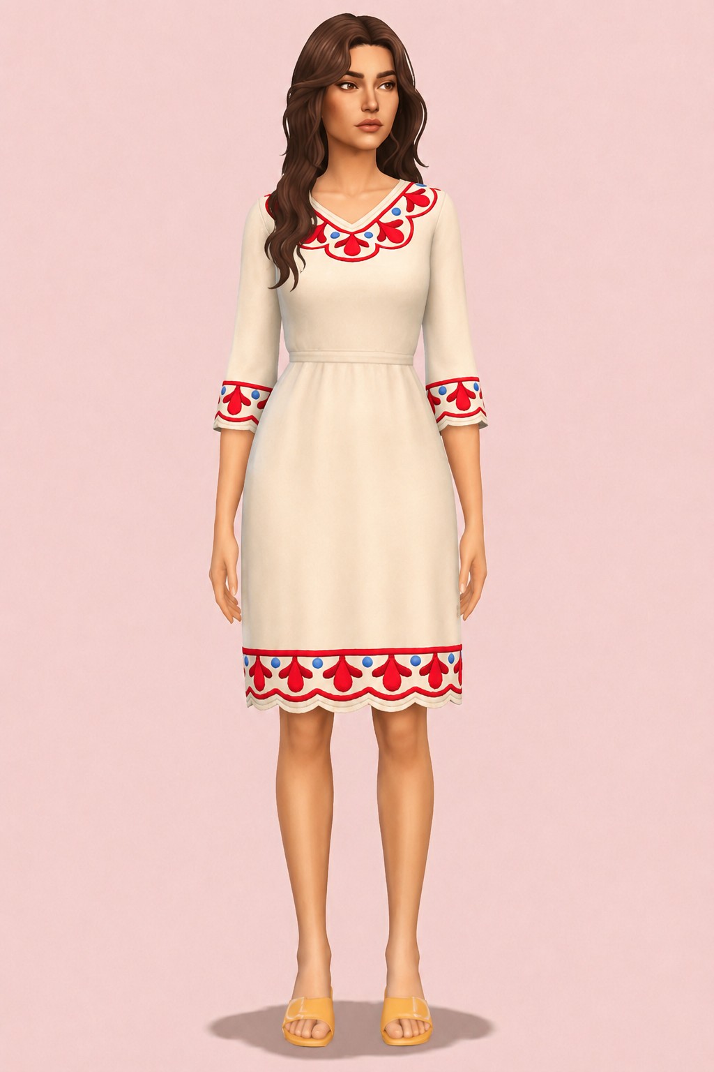 Fauna Dress custom content (CC) for Sims 4 by nolansims
