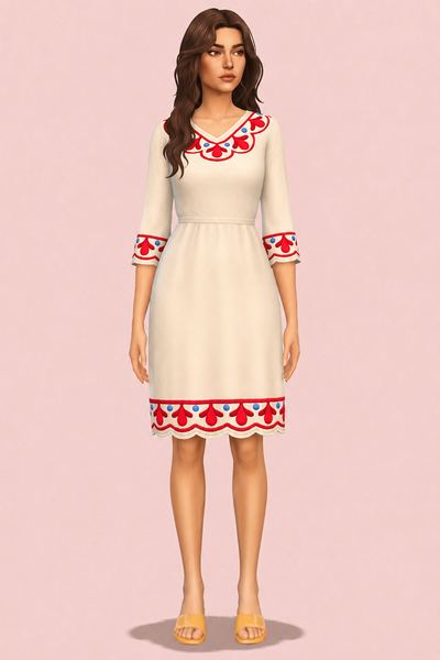Fauna Dress custom content (CC) for Sims 4 by nolansims