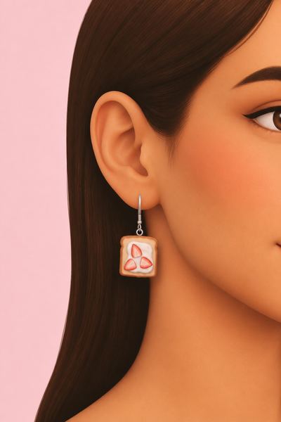 Berry Toast Earrings custom content (CC) for Sims 4 by nolansims