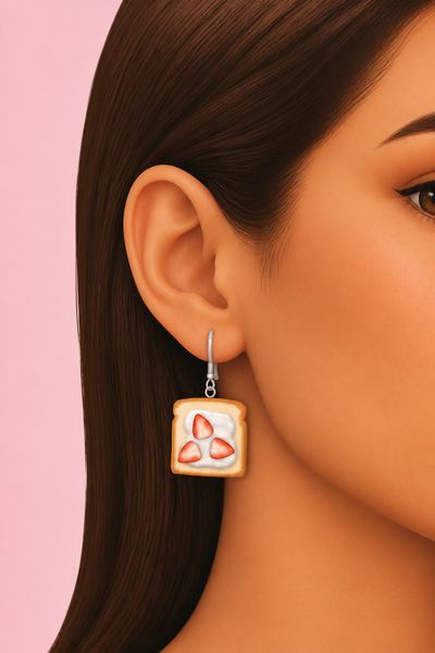 Honey Toast Earrings custom content (CC) for Sims 4 by nolansims