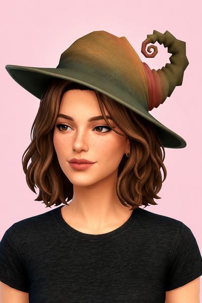 Conjurers Cap custom content (CC) for Sims 4 by nolansims