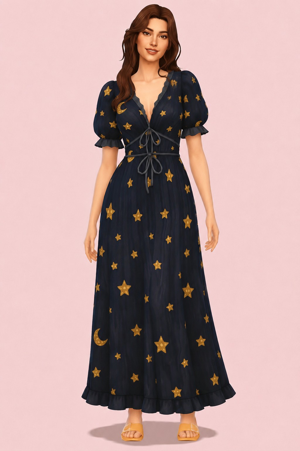 Ghostly Gown custom content (CC) for Sims 4 by nolansims