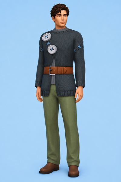 vintage style Sims 4 CC — example render