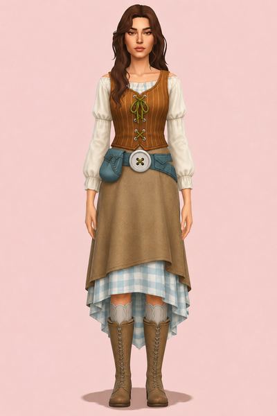 romantic style Sims 4 CC — example render