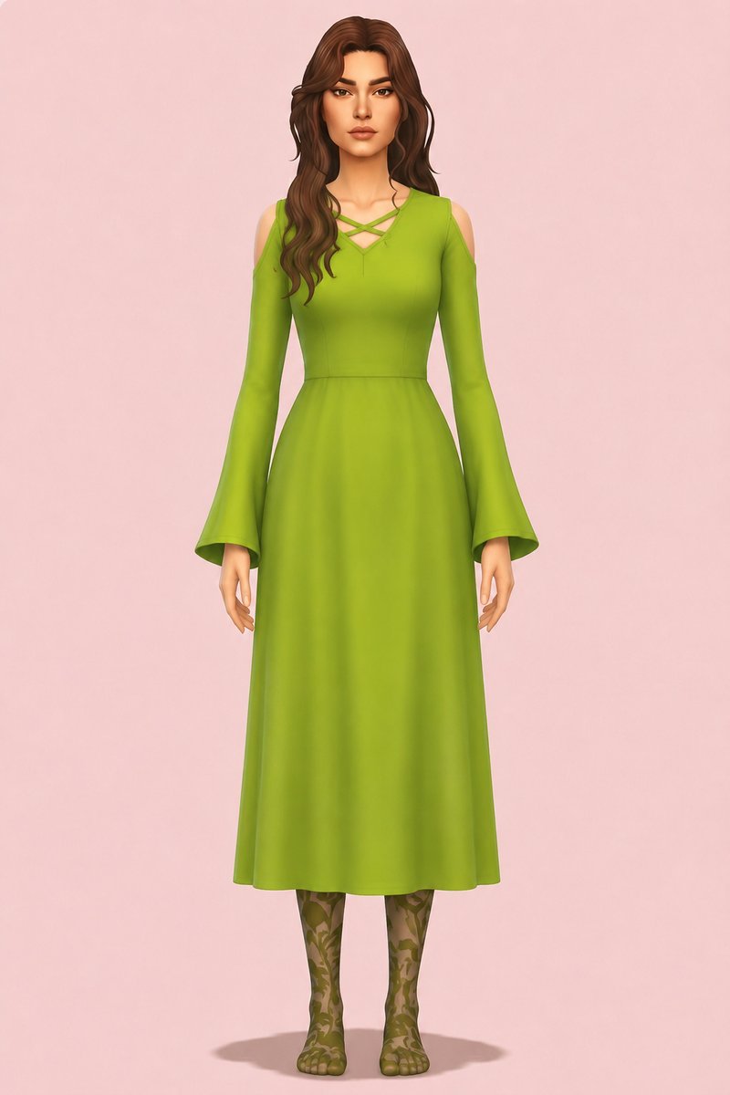Witchy Dress custom content (CC) for Sims 4 by nolansims
