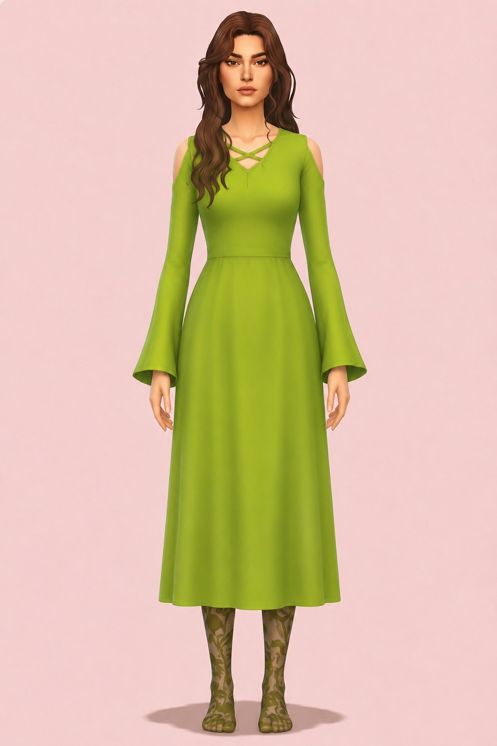 Witchy Dress custom content (CC) for Sims 4 by nolansims
