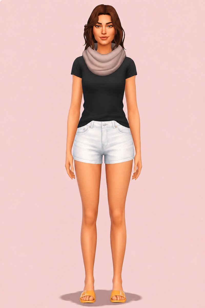 Wrap'd Up Wool Scarf custom content (CC) for Sims 4 by nolansims