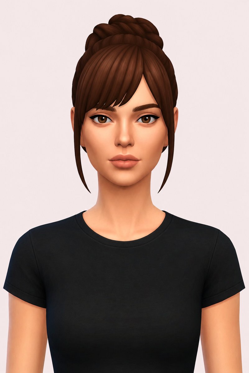 Vivian Hair V1 custom content (CC) for Sims 4 by nolansims