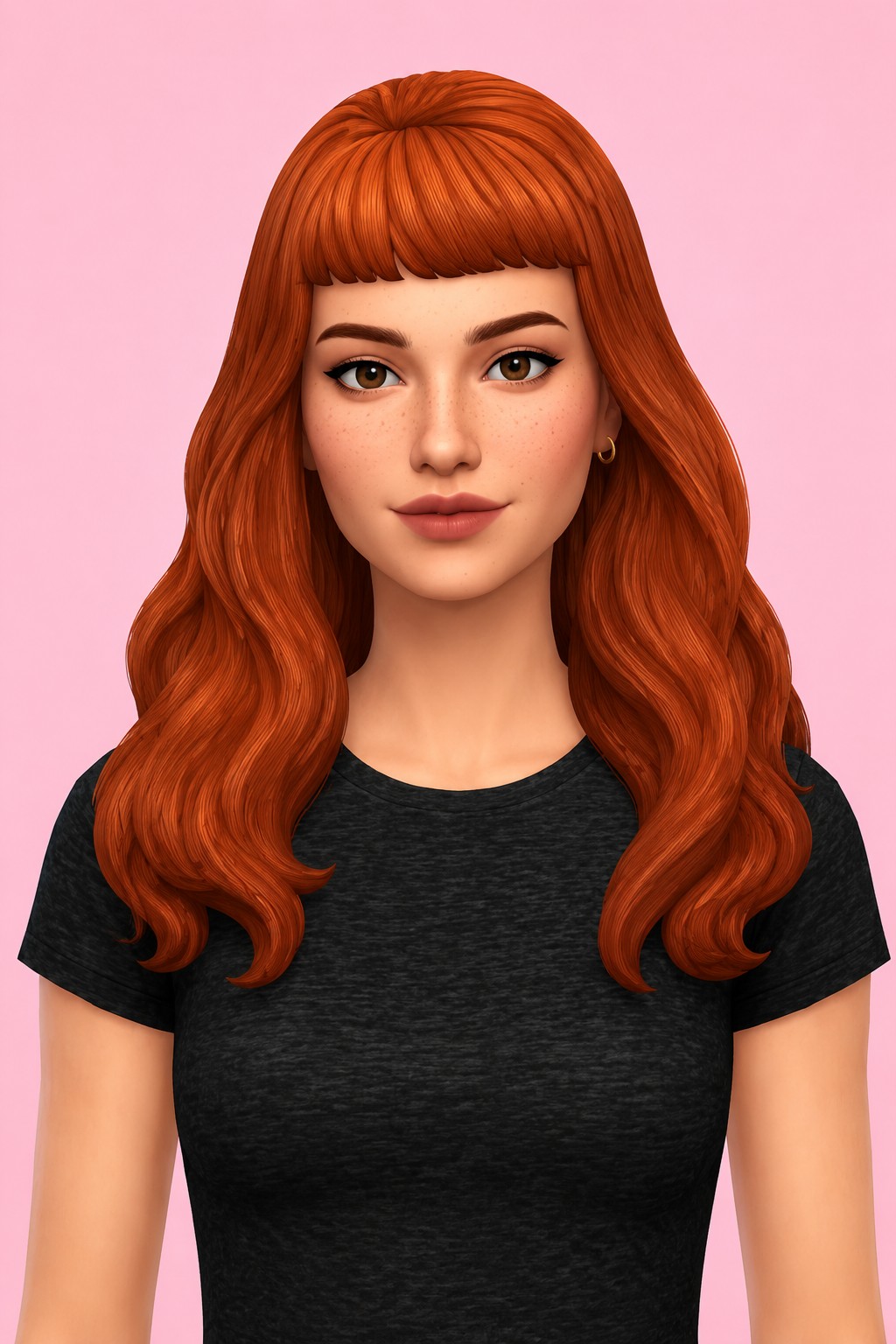 Yuletide Hair Long custom content (CC) for Sims 4 by nolansims