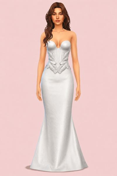 Eternal spring dress custom content (CC) for Sims 4 by Belaloallure1