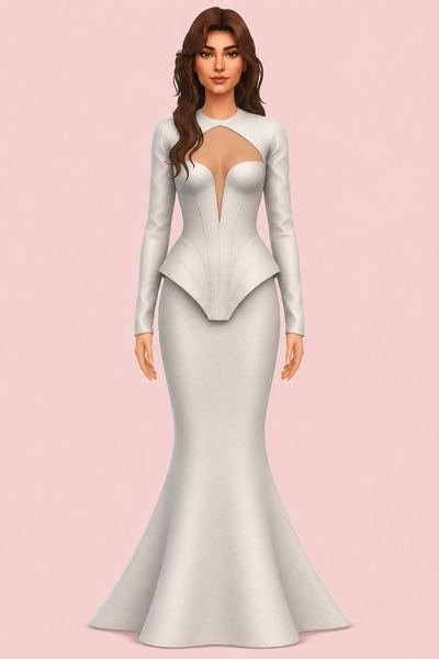 mythical essence dress custom content (CC) for Sims 4 by Belaloallure1