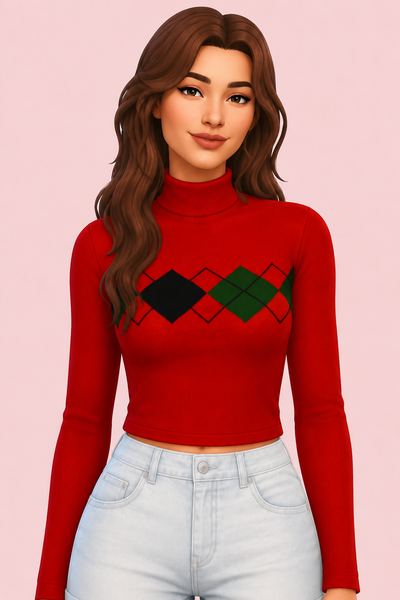 Fran Turtleneck Accessory custom content (CC) for Sims 4 by icecreamforbreakfast