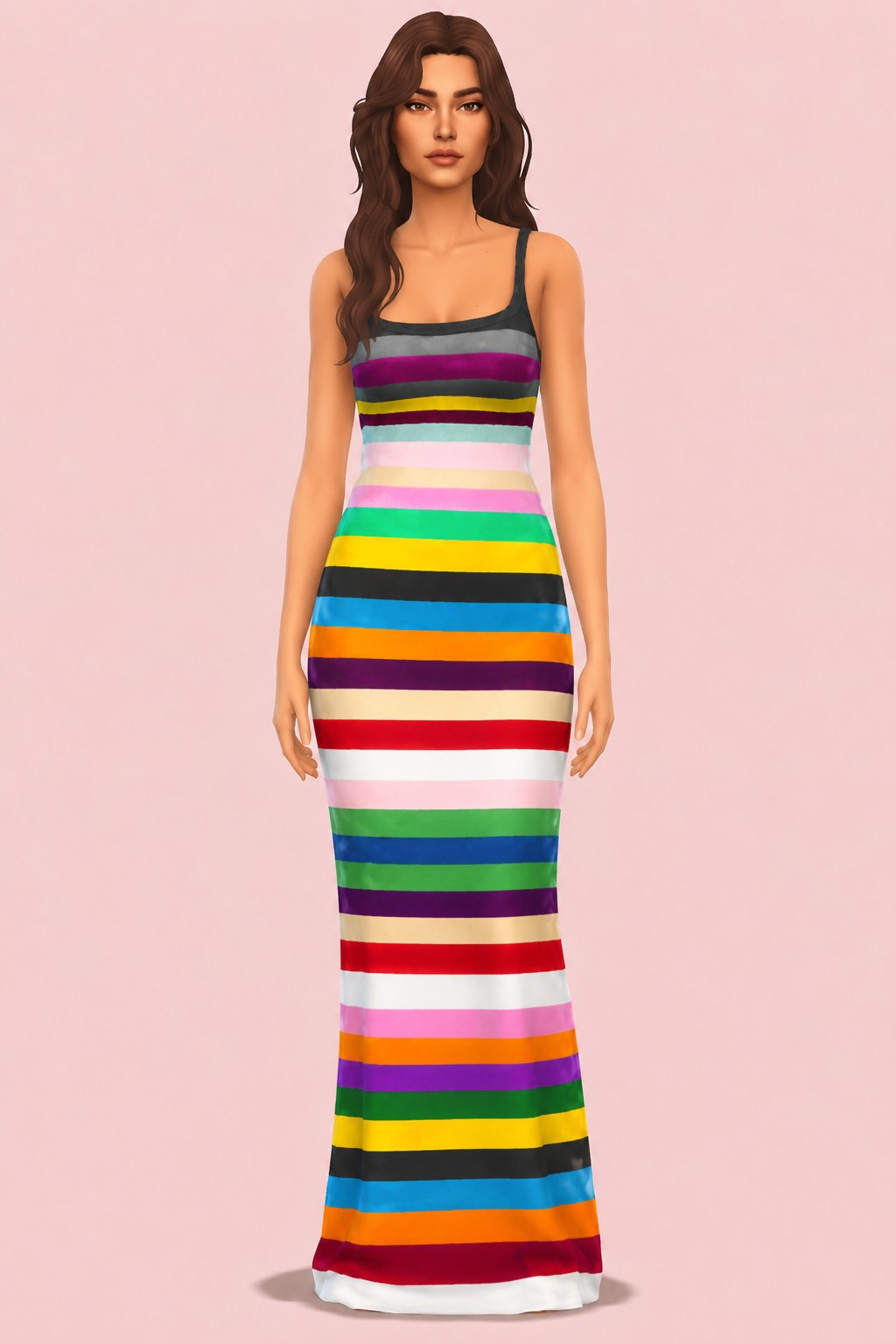 From Flushing Dress custom content (CC) for Sims 4 by moontaart