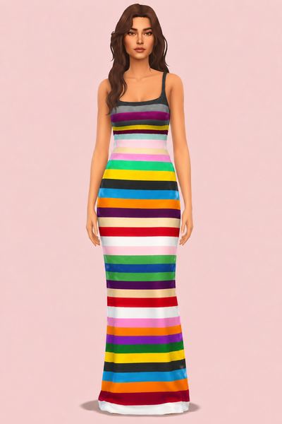 From Flushing Dress custom content (CC) for Sims 4 by moontaart