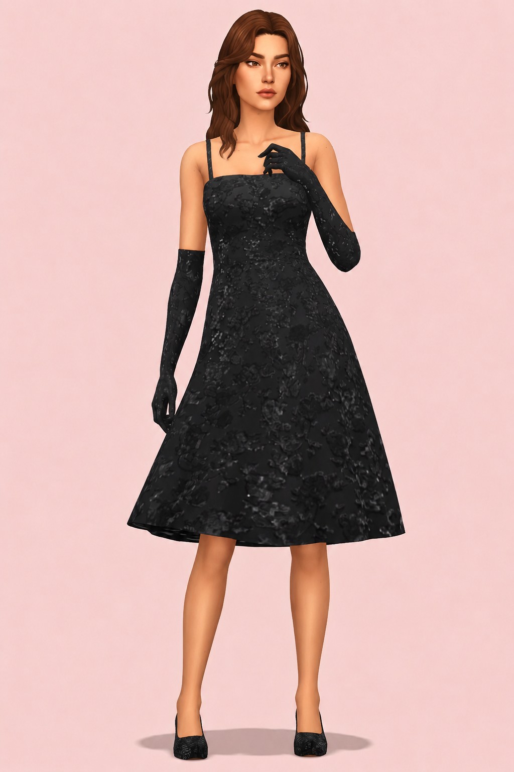 Val Dress custom content (CC) for Sims 4 by moontaart
