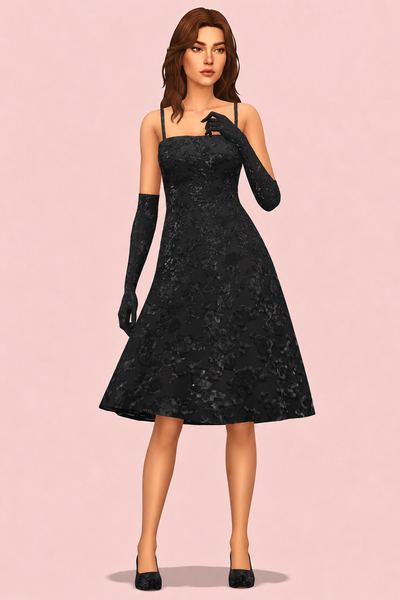 vintage style Sims 4 CC — example render