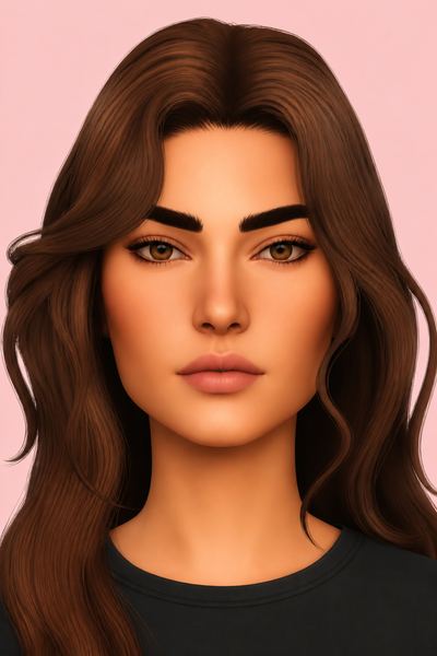 Icarus Eyebrow custom content (CC) for Sims 4 by glossari