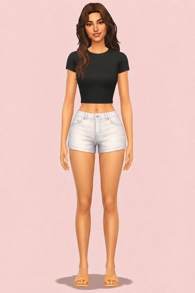 Mrs Summer Top custom content (CC) for Sims 4 by joliebean