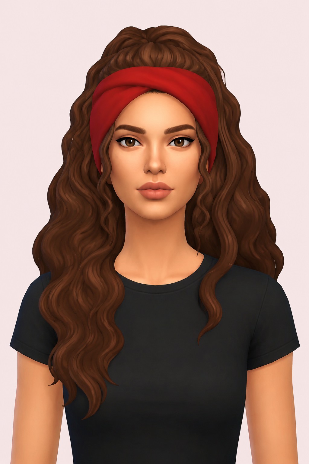 Luna Hairstyle custom content (CC) for Sims 4 by simstrouble