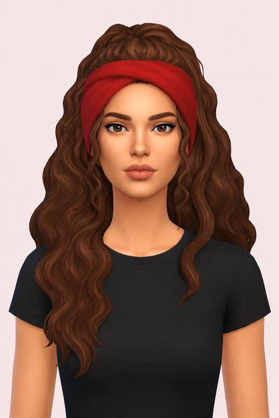 Luna Hairstyle by simstrouble custom content (CC) for Sims 4 by simstrouble