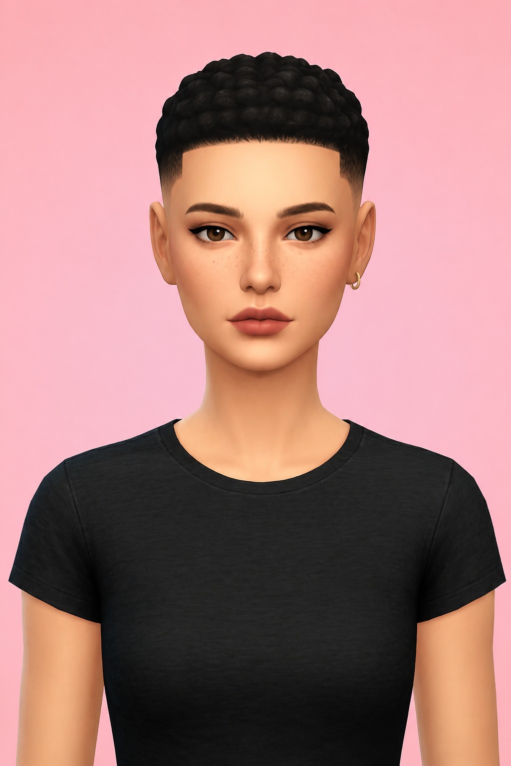 Kyrie Hair custom content (CC) for Sims 4 by johnnysims